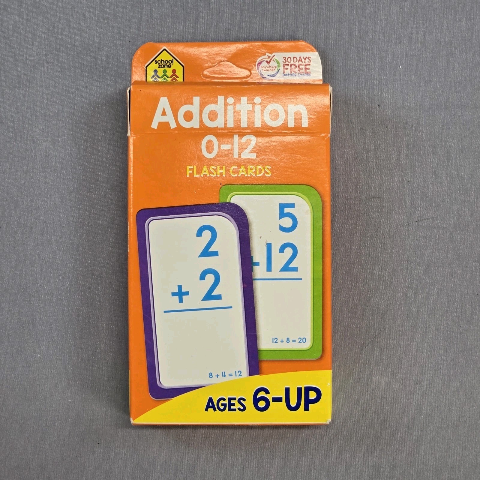 School Zone Division, Multiplication, Addition, Subtraction 0-12 Flash Cards