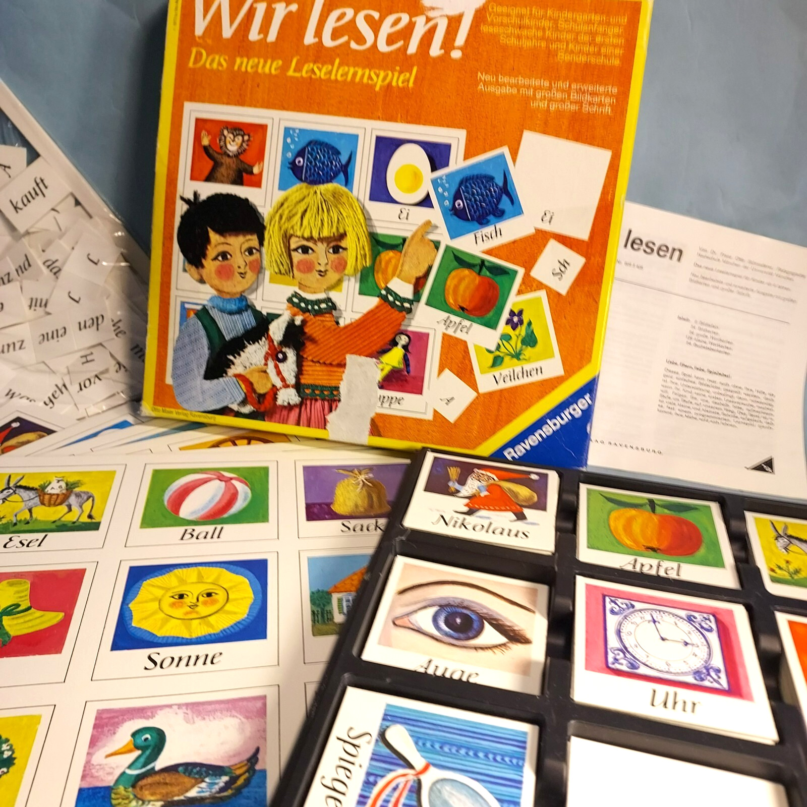 Wir lesen! Das Nueu Leselernsptel German Preschool Card Game Ravensburger
