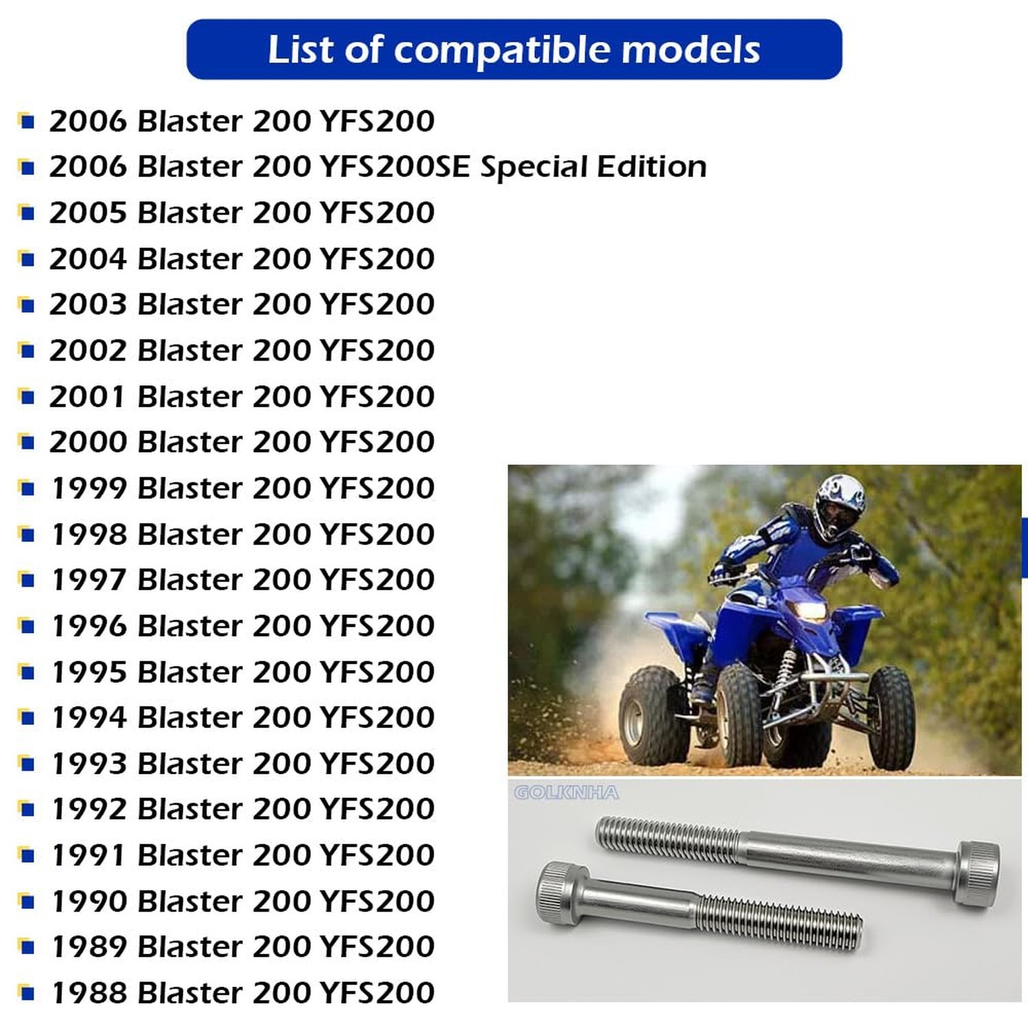 304 Stainless Steel Engine Bolt Kit 88pcs (7Pack) Compatible for Ya… Fast Ship