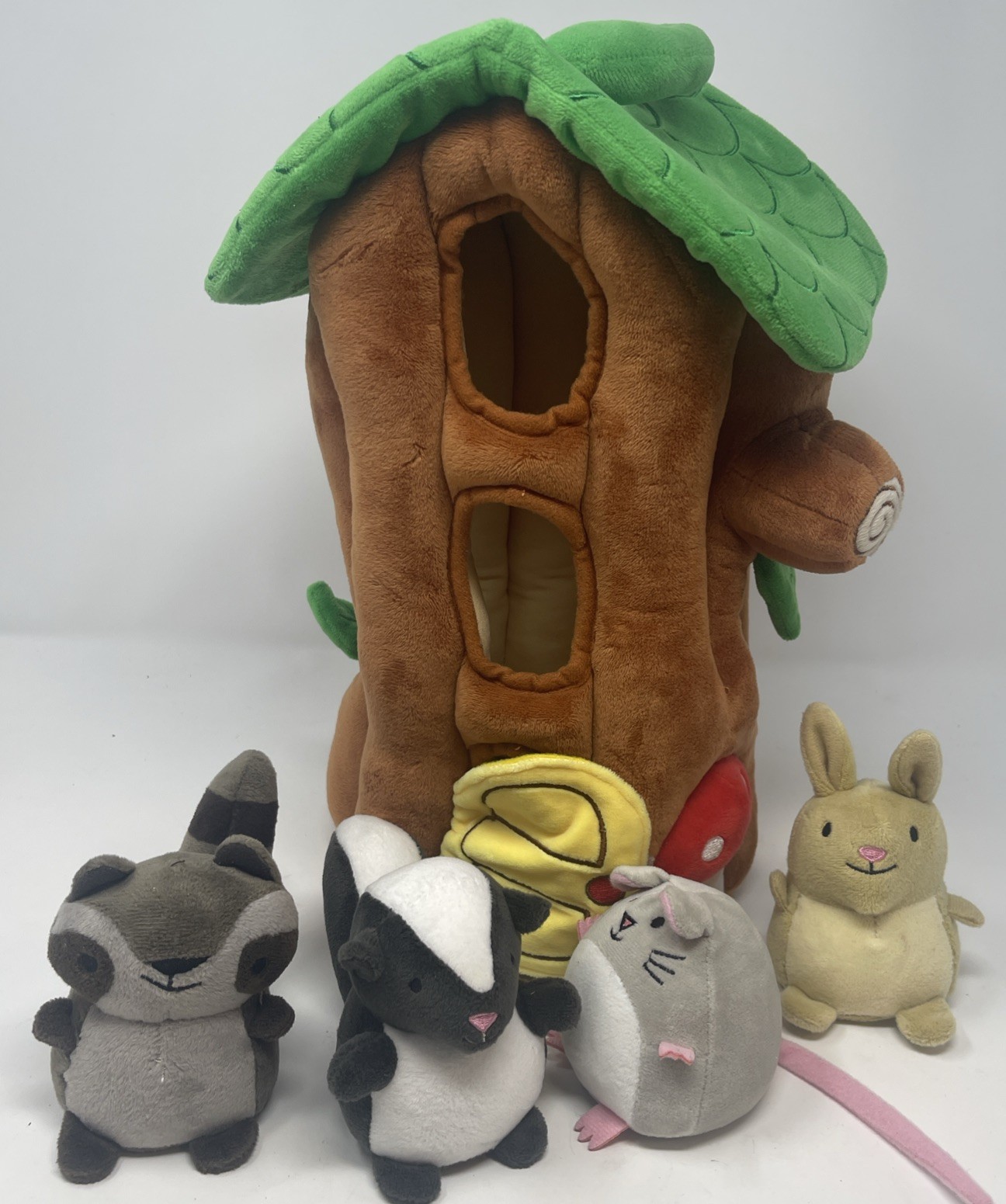 LAKESHORE LEARNING Forest Friends Treehouse Plush Toys 4 Animals Learn & Play