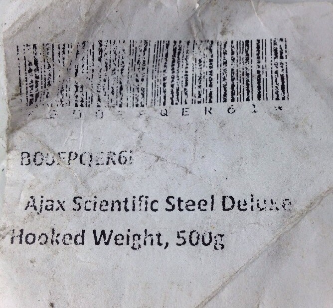 AJAX SCIENTIFIC STEEL DELUXE HOOKED WEIGHT 500g FREE SHIPPING