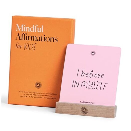 30 Positive Mindful Affirmation Cards for Kids with Display Stand Kids Edition