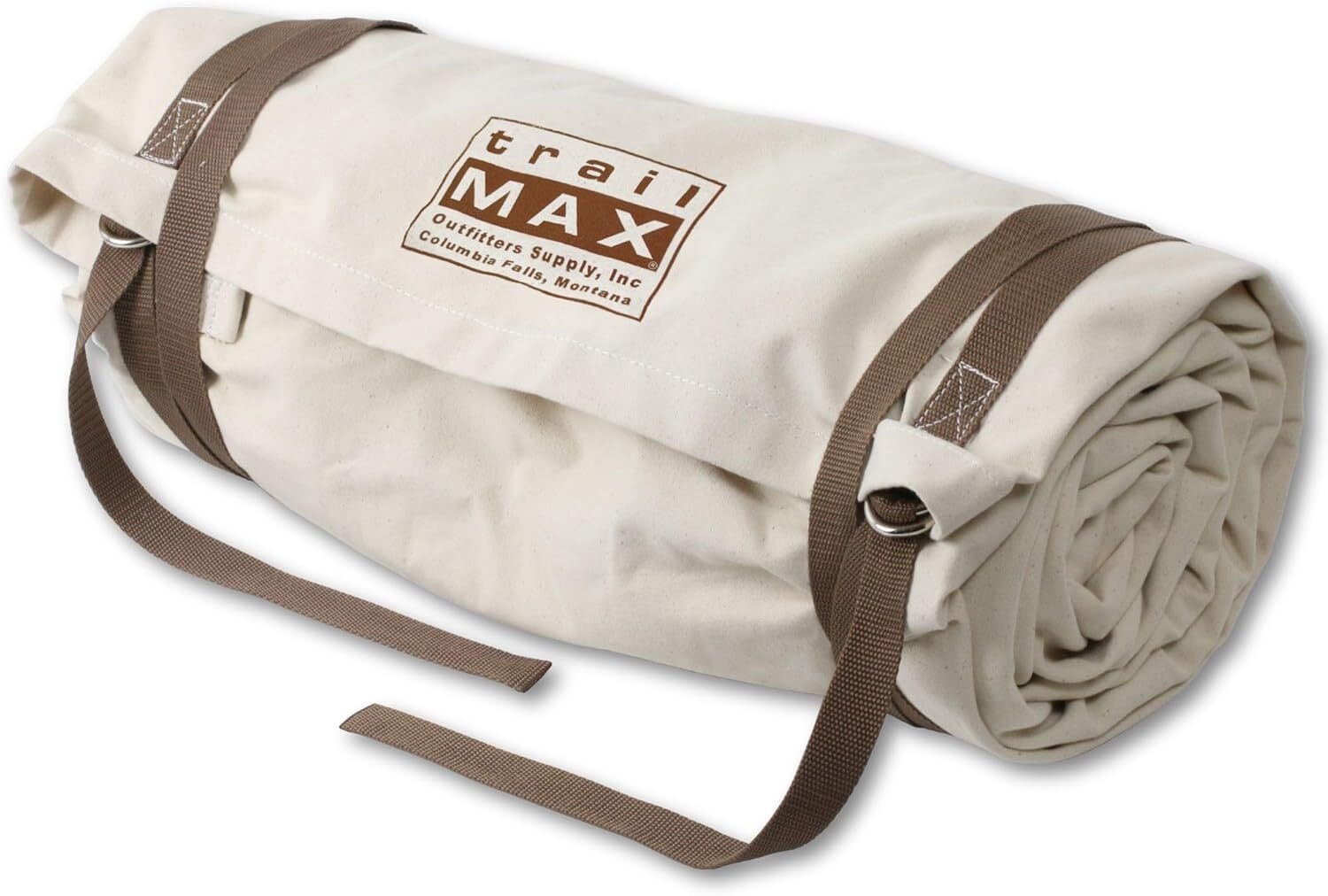 TrailMax Canvas Cavalry-Style Cowboy Bedroll; Premium Lined Sleeping Bag Cover;