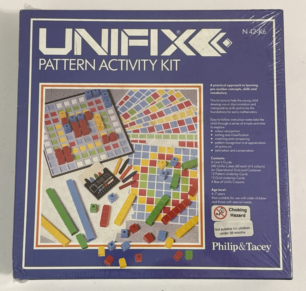 Vintage Unifix Pattern Activity Kit N42-K6 Philip & Tacey 240 Cubes Brand New