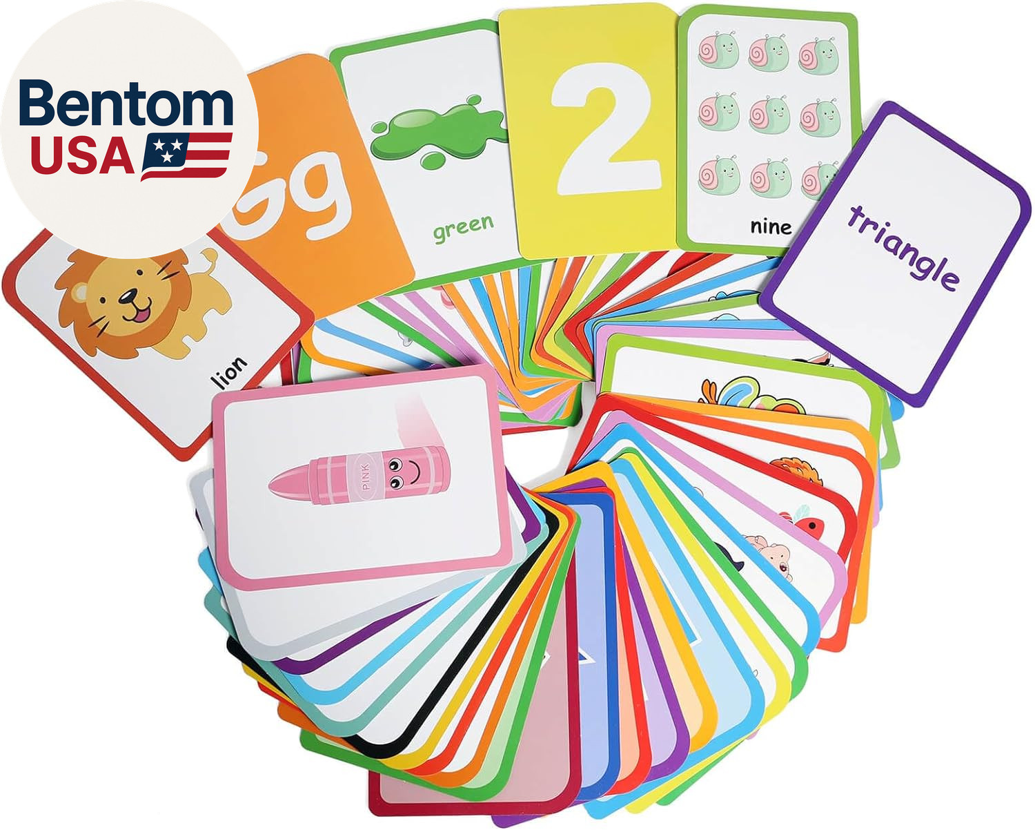 Flash Cards for Toddlers Learning: 54 Double Sides Flashcards for Alphabets, Num