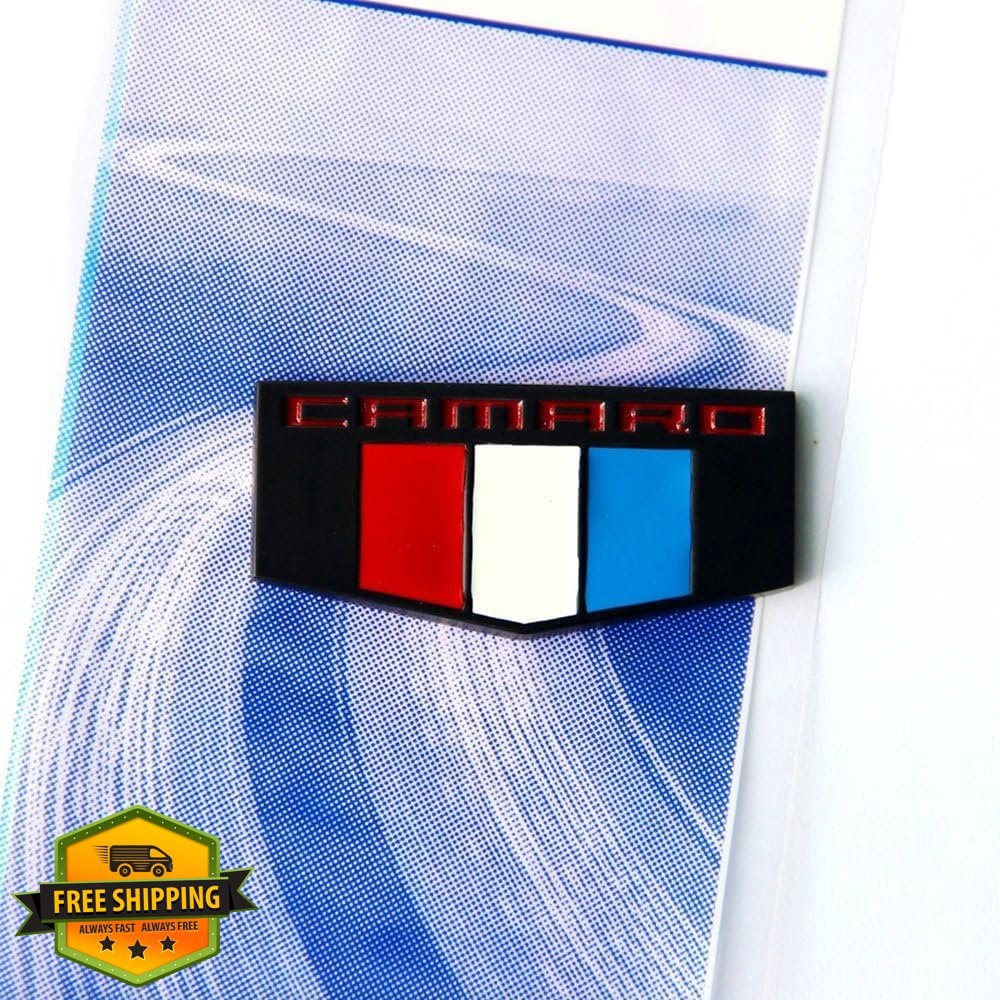 Camaro M Emblems 3D Metal Badge Multi Red