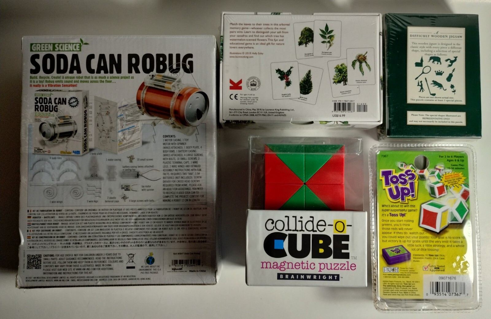 Lot of 5 Kid Summer Activities Build Match Solve Play W/ Puzzles Dice Game Robug