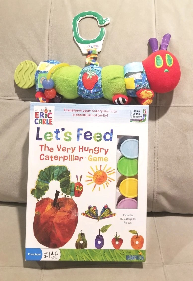Eric Carle Let’s Feed The Very Hungry Caterpillar Board Game COMPLETE & Baby Toy