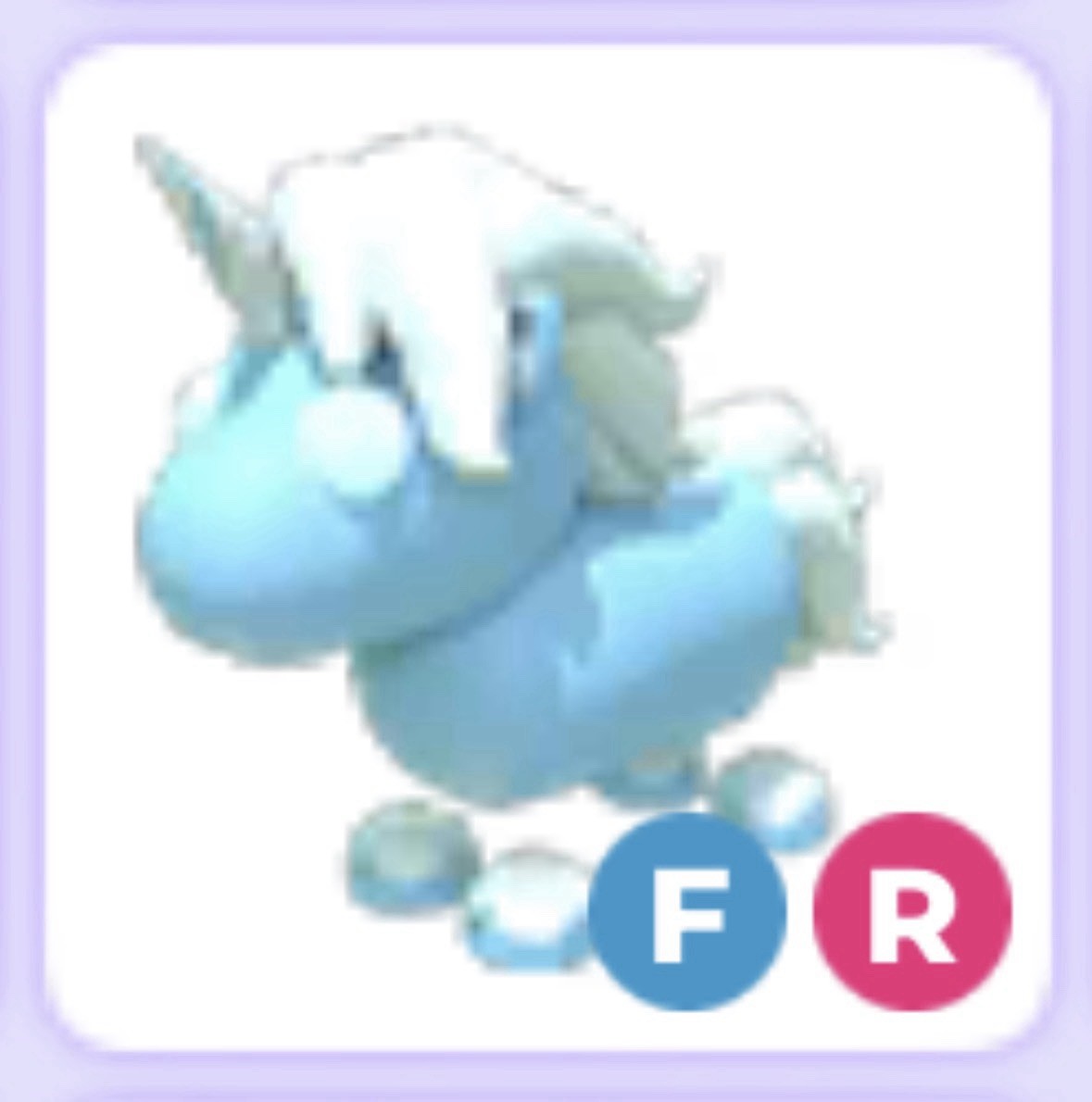 Fly Ride FR Frost Unicorn❤️ Cheap❤️ Legendary Adopt Me Pet Virtual