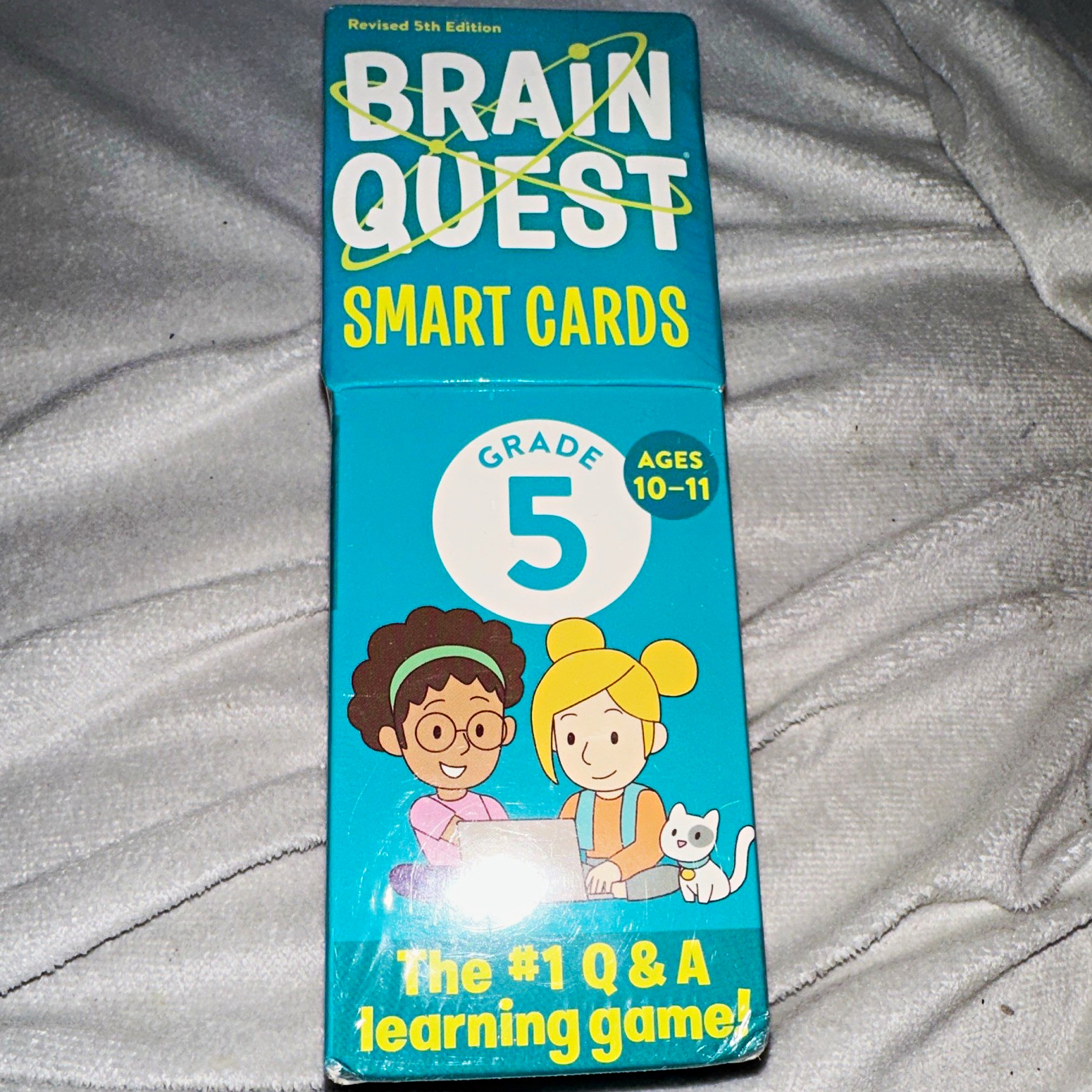 Brain Quest Smart Cards Grade 5 Q&A Learning Cards Ages 10-11 Blue 2023