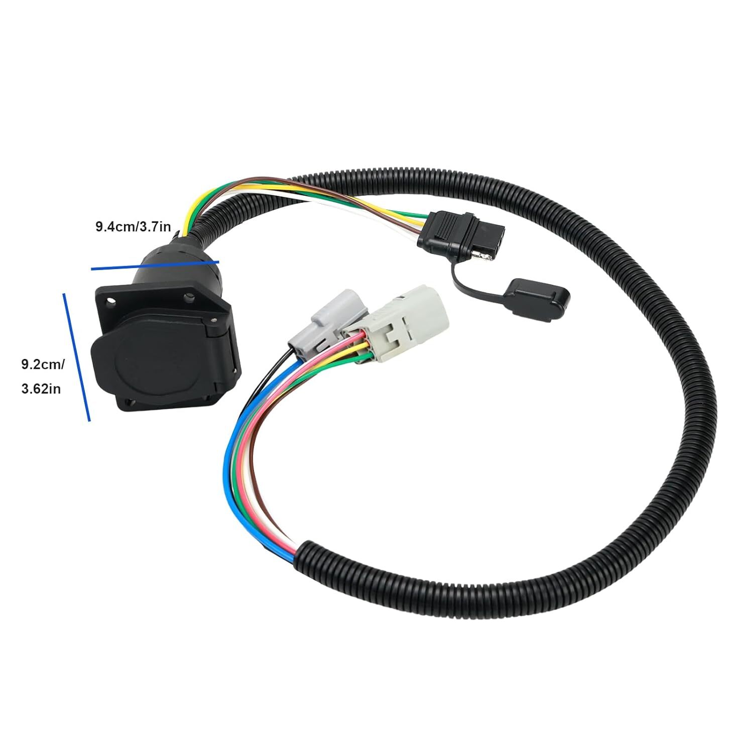 Multi-Tow 7 Way Blade and 4 Way Flat Trailer Wiring Harness Adapter for