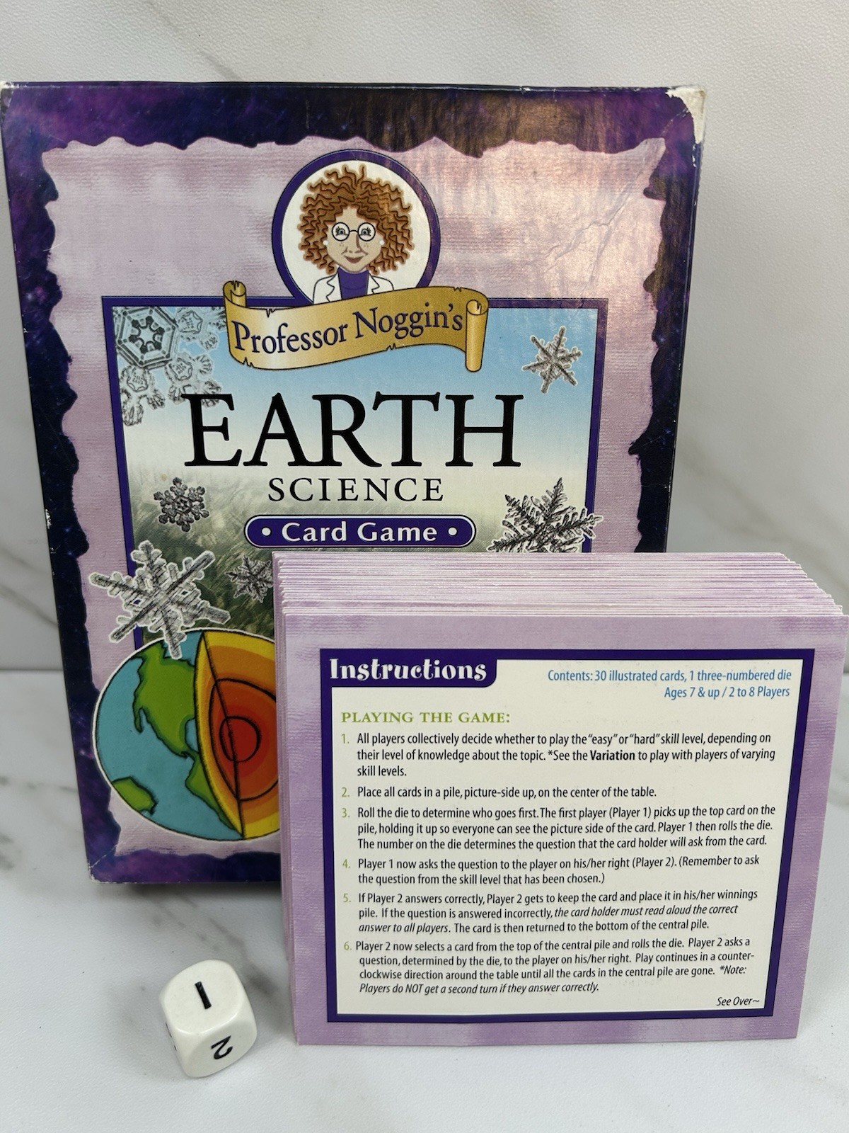 Professor Noggins Earth Science Card Game Ages 7 and Up Educational Learning Fun