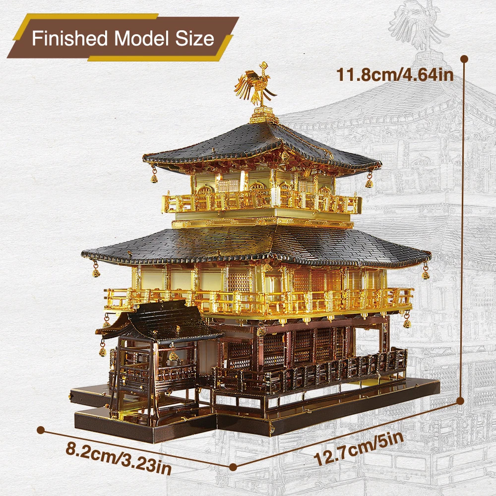 3D Puzzles Model Building Kit Construction Series Metal House Toy Christmas Gift