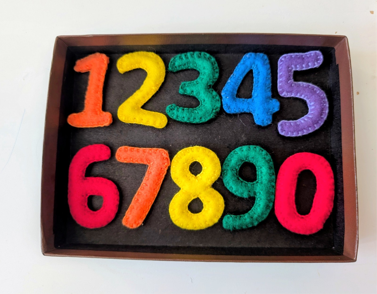 Montessori 0-9 Math Toys, Ten Numbers made with felt 1.5 inch *2 inch