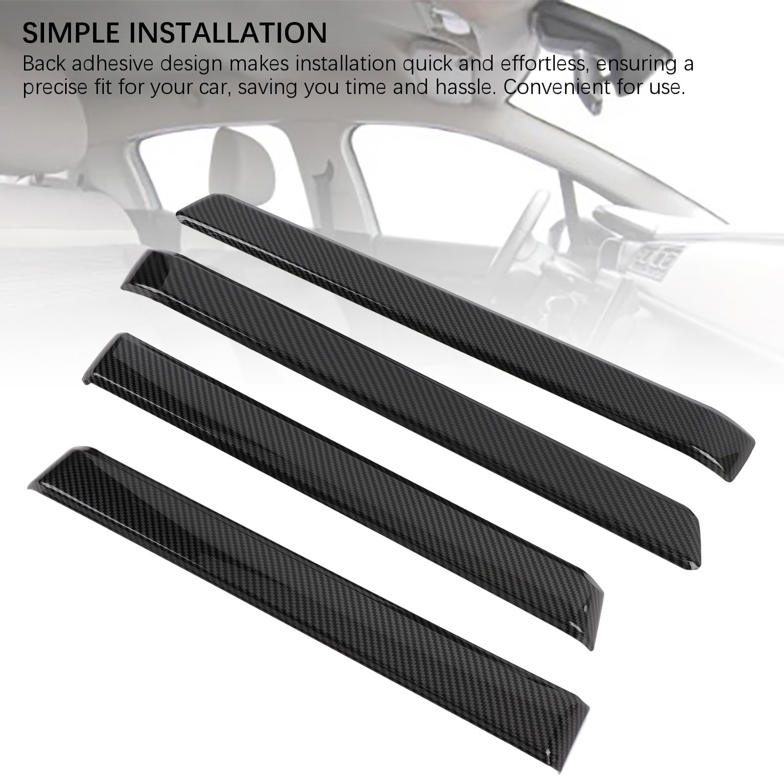 Inner Door Side Armrest Trim Side Door Armrest Stripe Decorative Cover Carb HXWJ