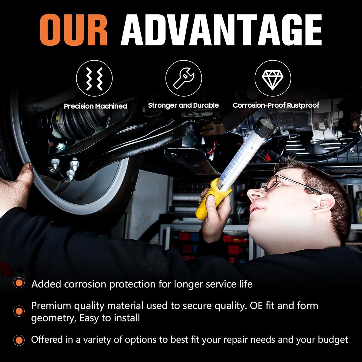 8PCS Front Lower Driver & Passenger Side Control Arms Suspension Kits Ball Join