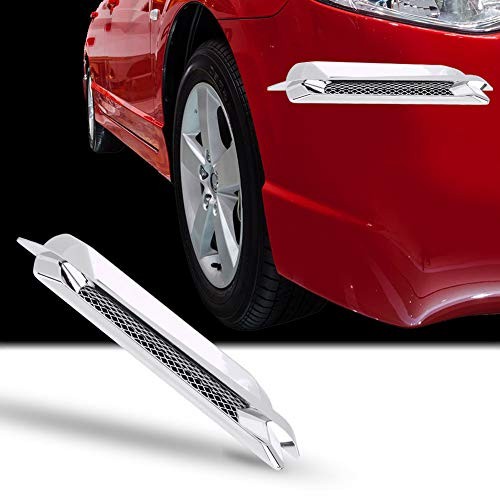 2Pcs Side Vents For Cars, Chrome Silver Car Air Vents for Cars Intake Grille