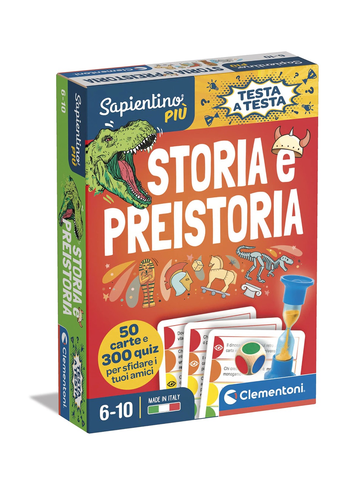 Clementoni 16442 Sapientino Plus Head Prestory-Educational Game for 6 Years, Qui