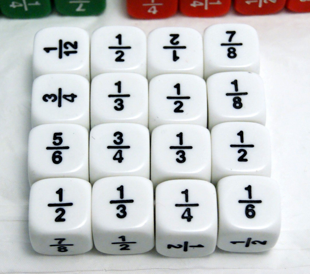 48 Fraction Dice 4th Grade Educational Small Group Game Activity Homeschool