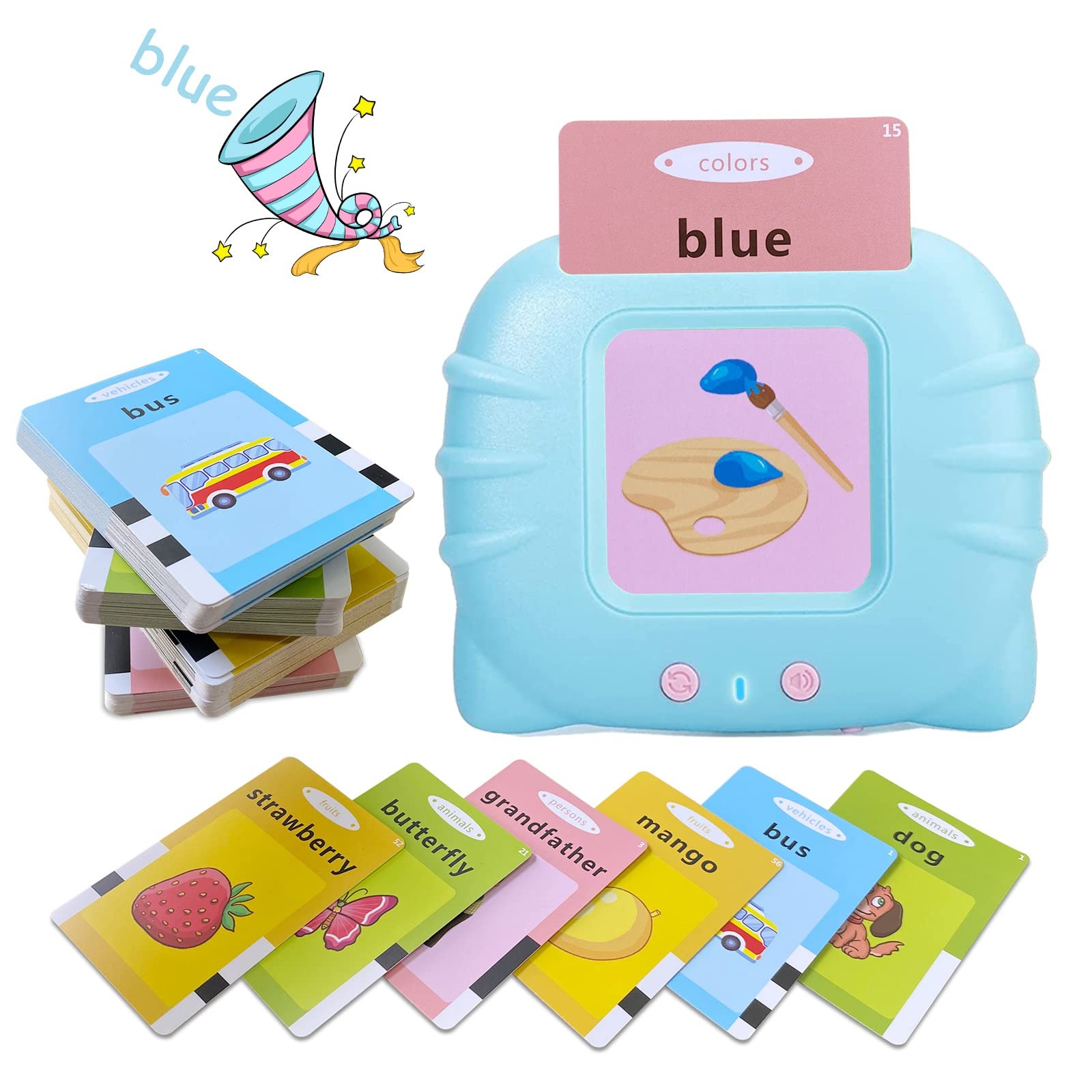 Toddler Talking Flash Cards for 1 2 3 4 5 Year Old Boys and Girls – Language …