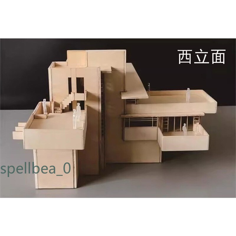 1:75 1:100 Villa 3D Wooden DIY Building Model Kits Assembly Kits Set Toys Gift