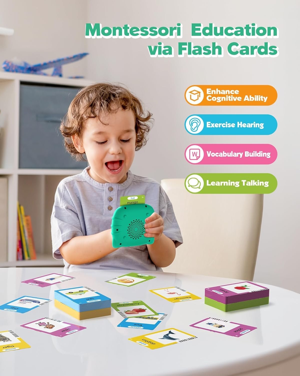 Interactive Toddler Flash Cards – 224 Words for Language & Cognitive Development