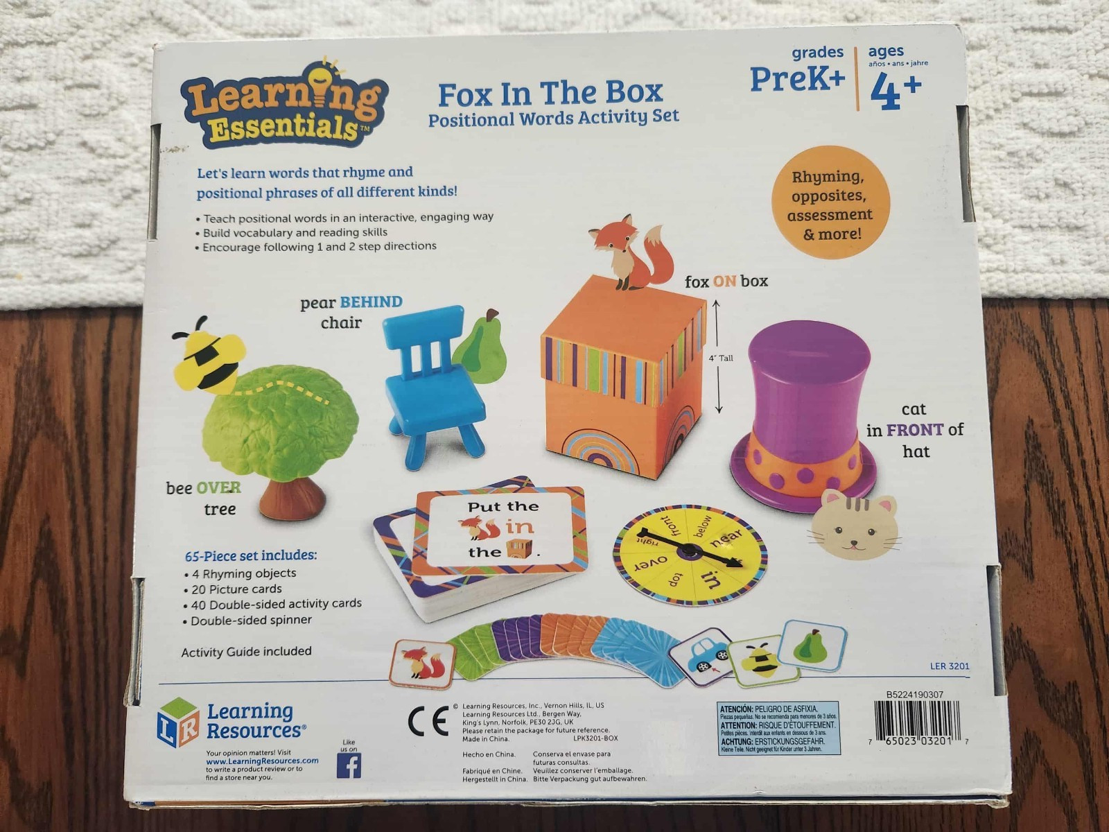 Learning Resources Fox in the Box – Rhyming and Positional Words Game