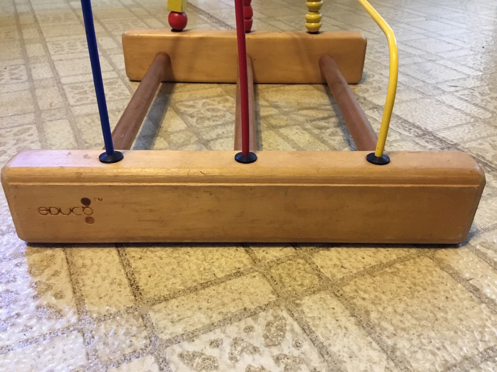 Vintage ED181 Maze By EDUCO Wooden Bead Rollercoaster Toy Made In Alberta Canada