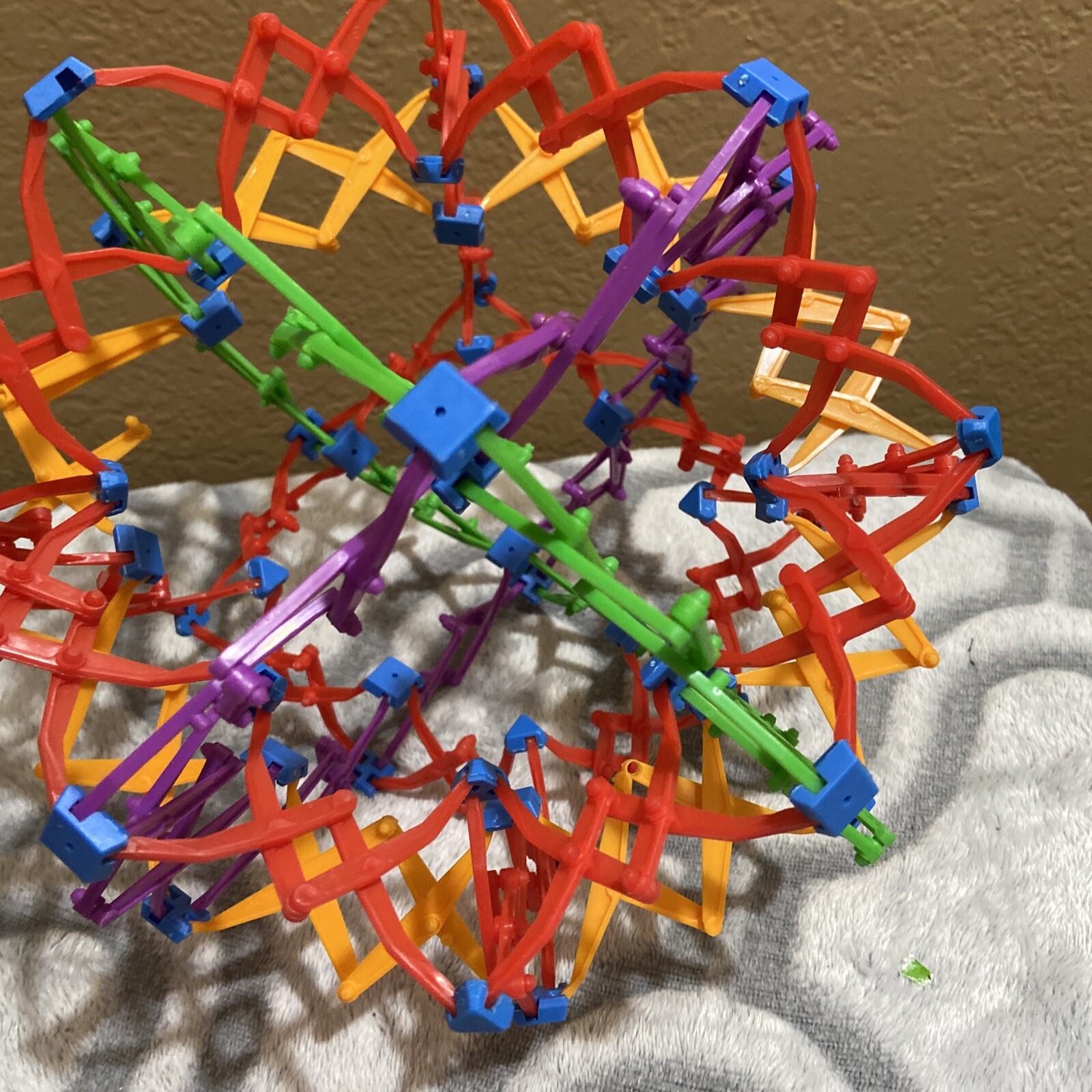 Mini Hoberman Sphere – Rainbow Expanding Toy Ball Multicolor 5-11” Educational