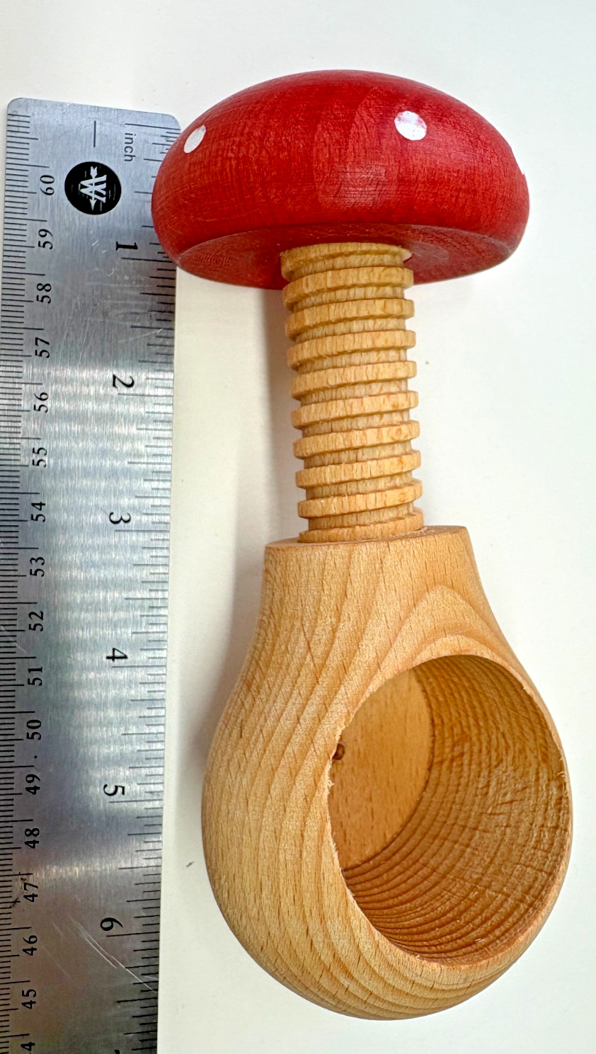 Montessori Wooden Educational Toy Mushroom Screw Wooden Handmade Fun or Decor