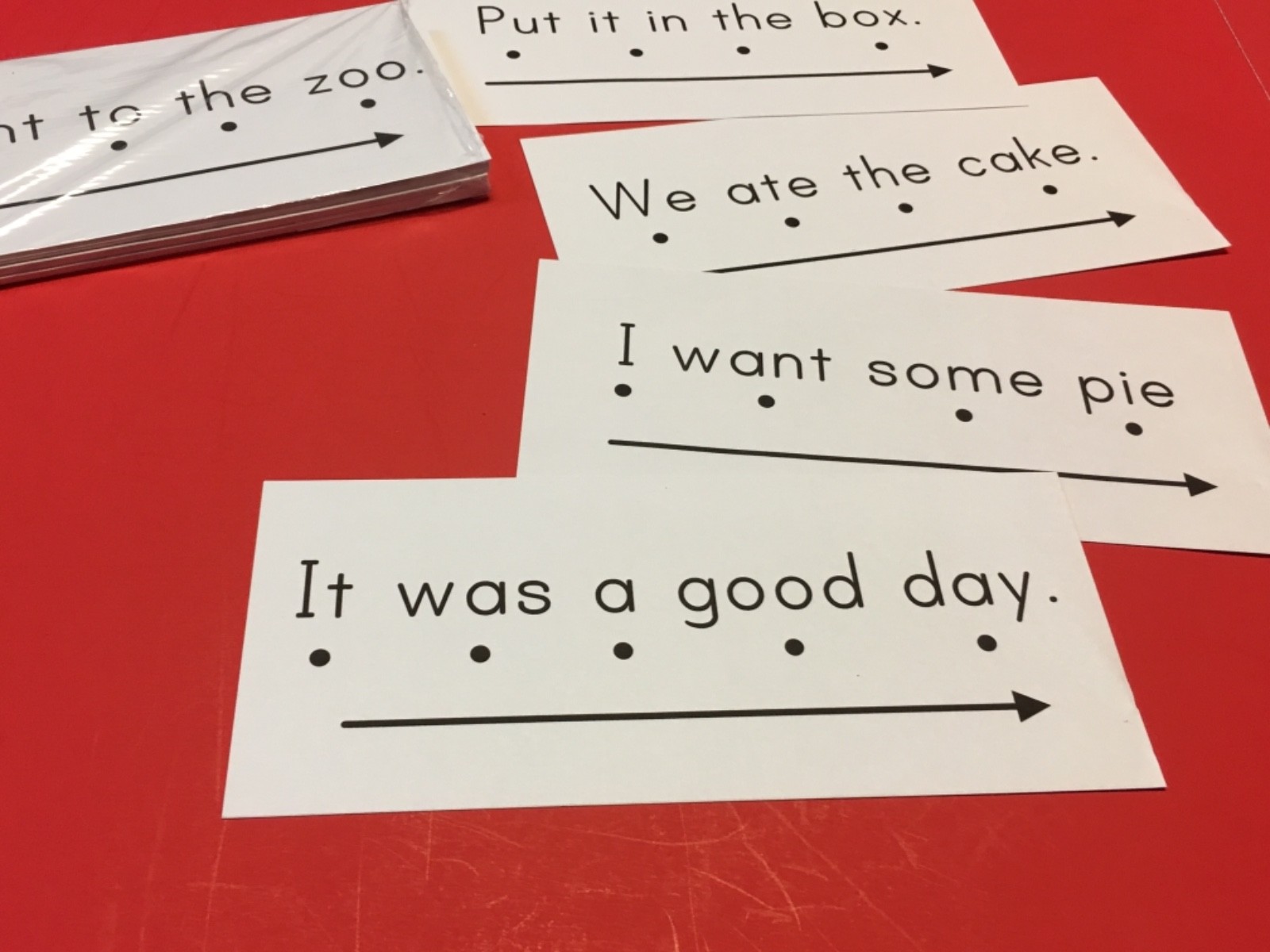 Sight Words Sentence Reading Cards. 30 cards Deck 2
