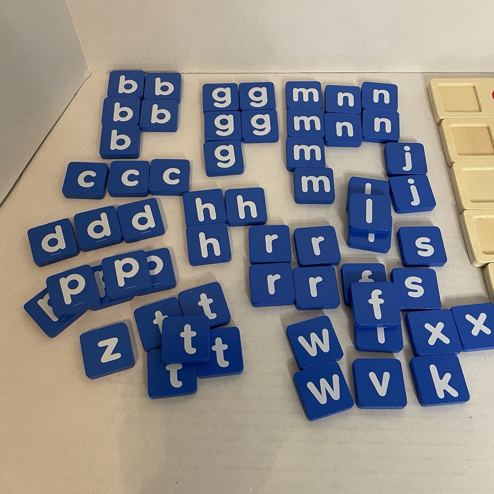 Coogam Wooden Short Vowel Reading Letters, Site Word Practice. No Cards.