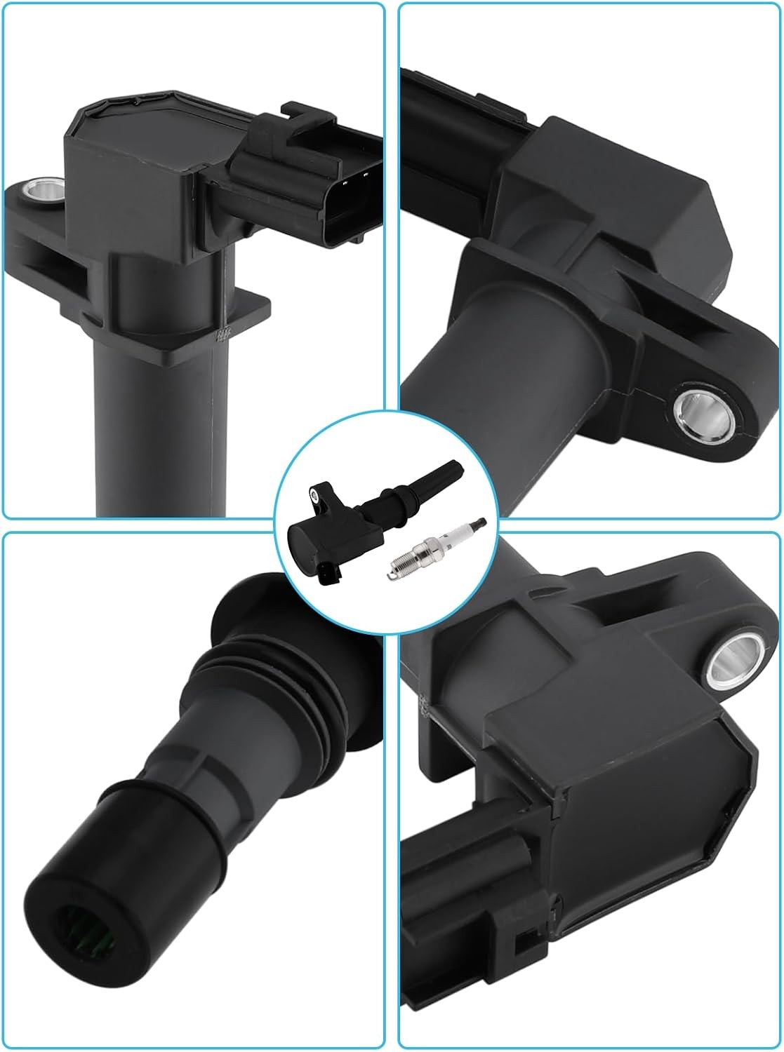UF270 Ignition Coil Pack Spark Plug 6 PCS (3.7L 4.7L) 1999-2008 For Chrysler