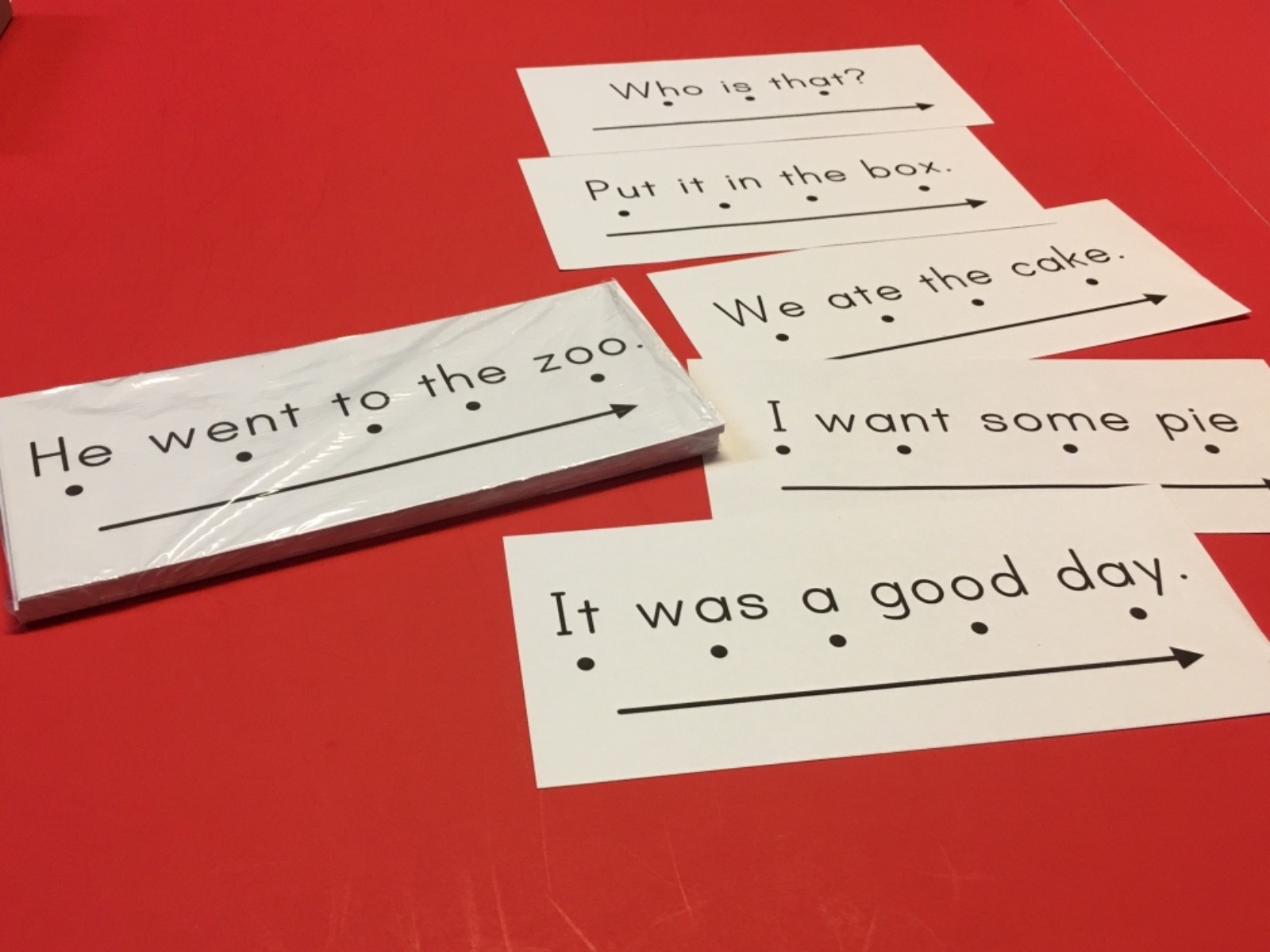Sight Words Sentence Reading Cards. 30 cards Deck 2