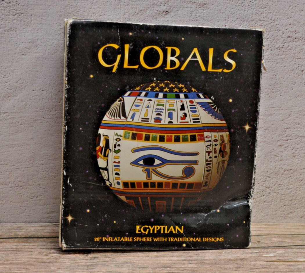 Egyptian GLOBALS Inflatable Sphere 20″ – On The Wall 1994 (Nefertari Design)