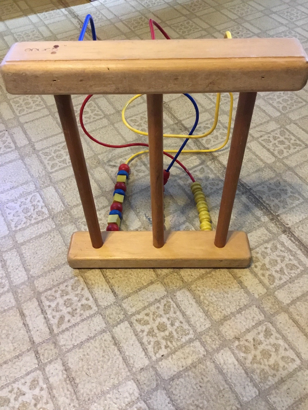 Vintage ED181 Maze By EDUCO Wooden Bead Rollercoaster Toy Made In Alberta Canada