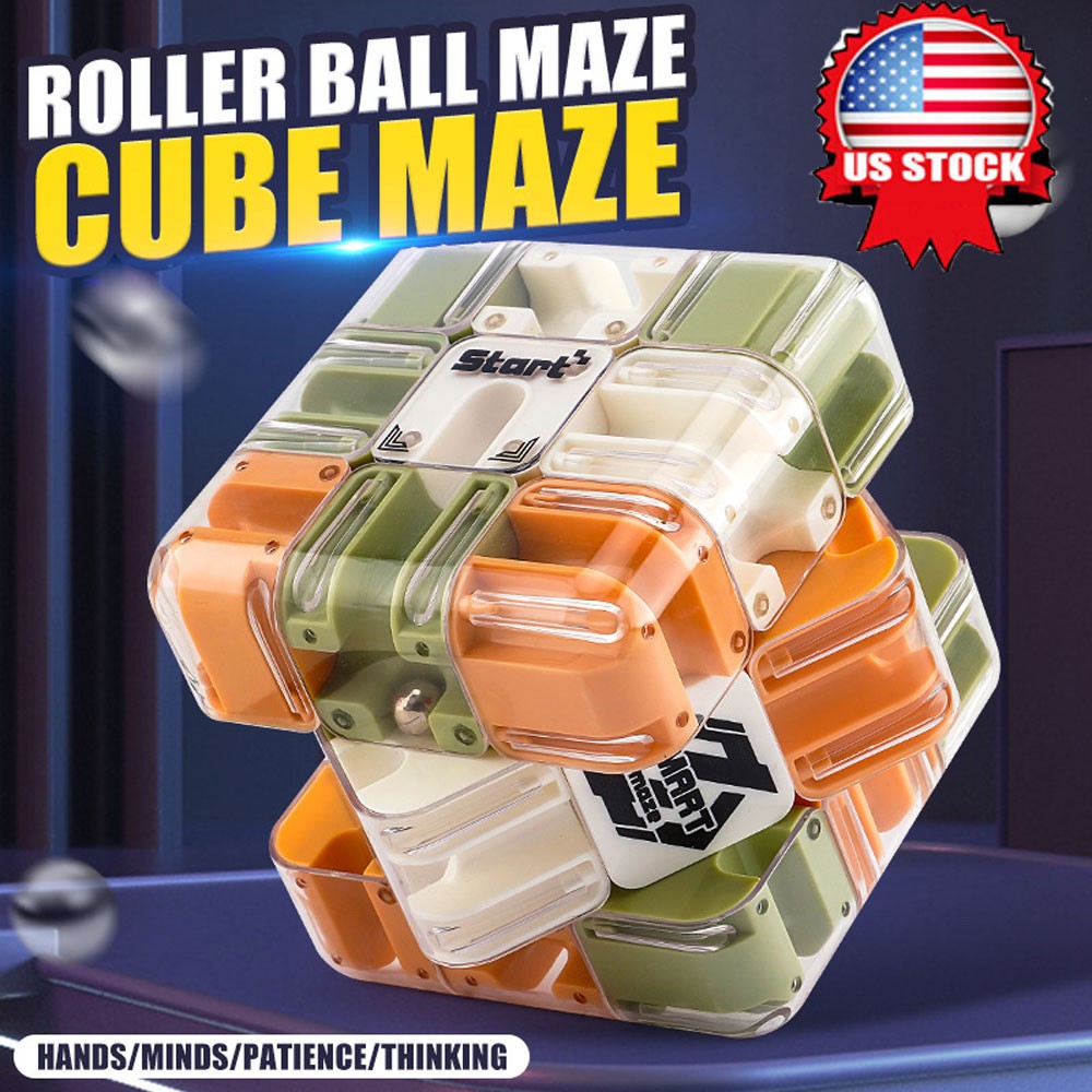 Large 3D Labyrinth Cube Puzzle, 3D Magic Cube Maze Ball Puzzle