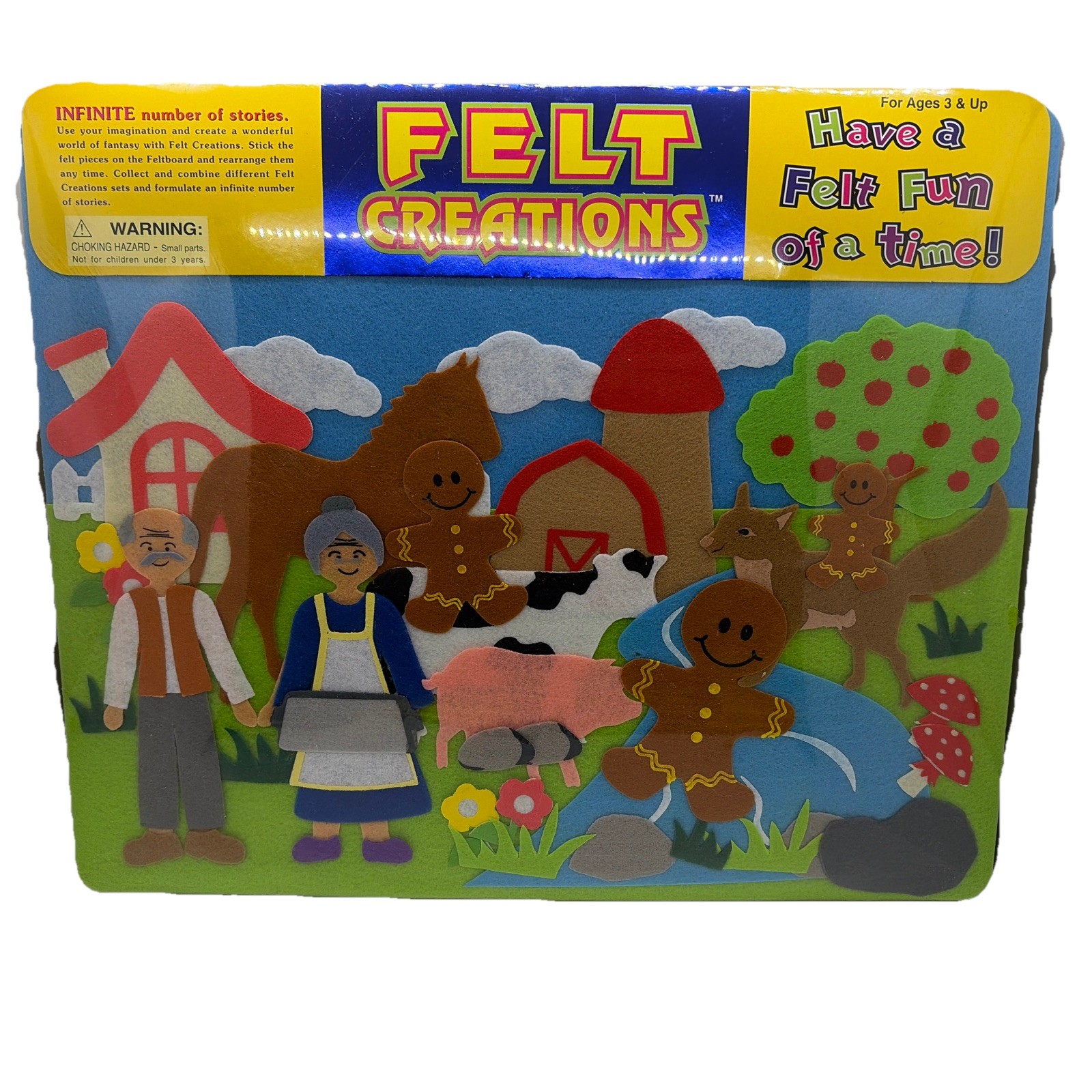 Felt Creations Gingerbread Man Story Board Hard to Find NEW/Unopened
