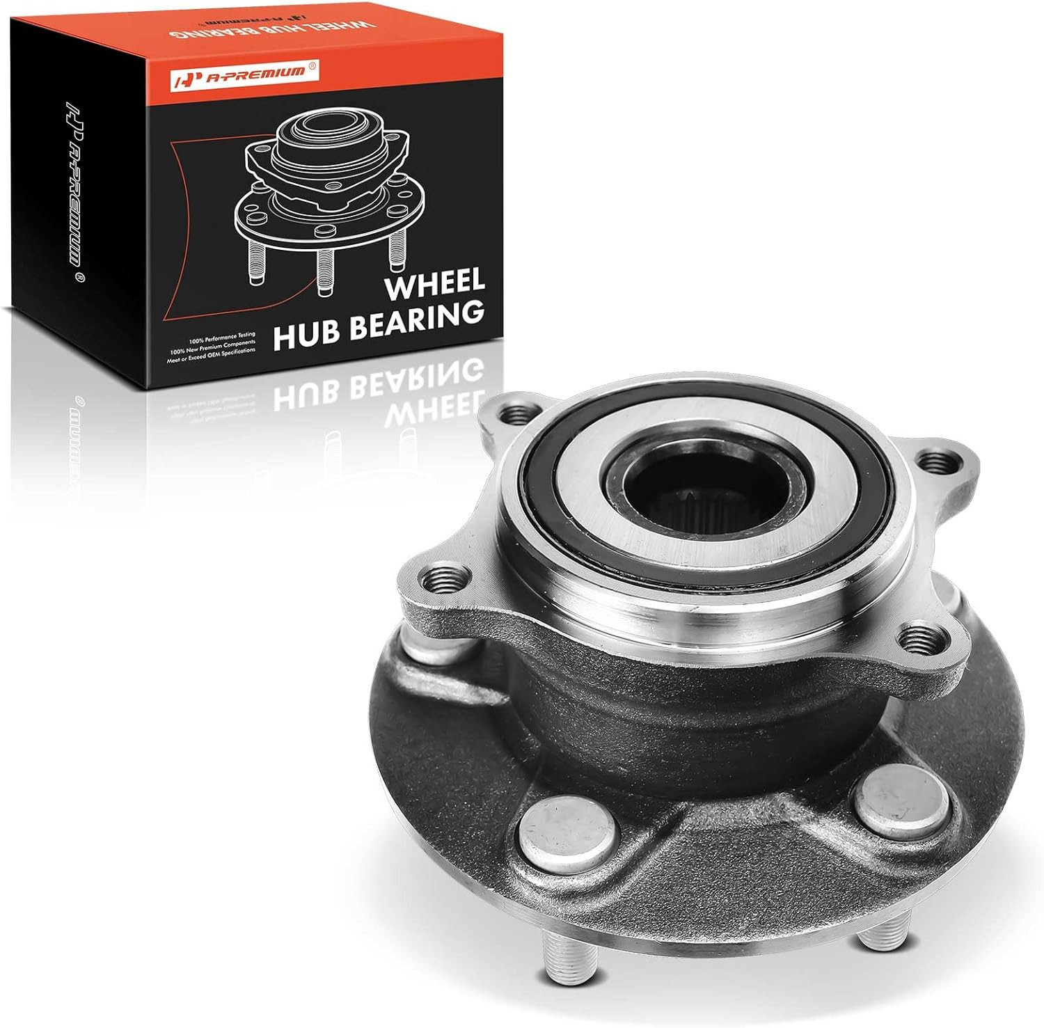 Front or Rear Wheel Bearing and Hub Assembly with 5-Lug Compatible with Suzuki G