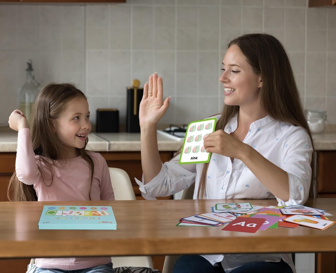 Flash Cards for Toddlers Learning: 54 Double Sides Flashcards for Alphabets, Num