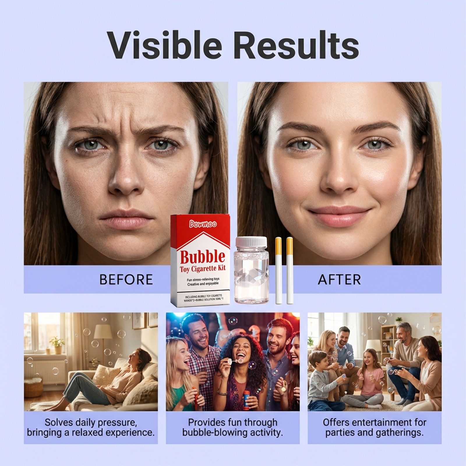 Bubble Toy Cigarette, Stress Relief Toy Fake Bubbles Smoke Cigarettes – New Pack