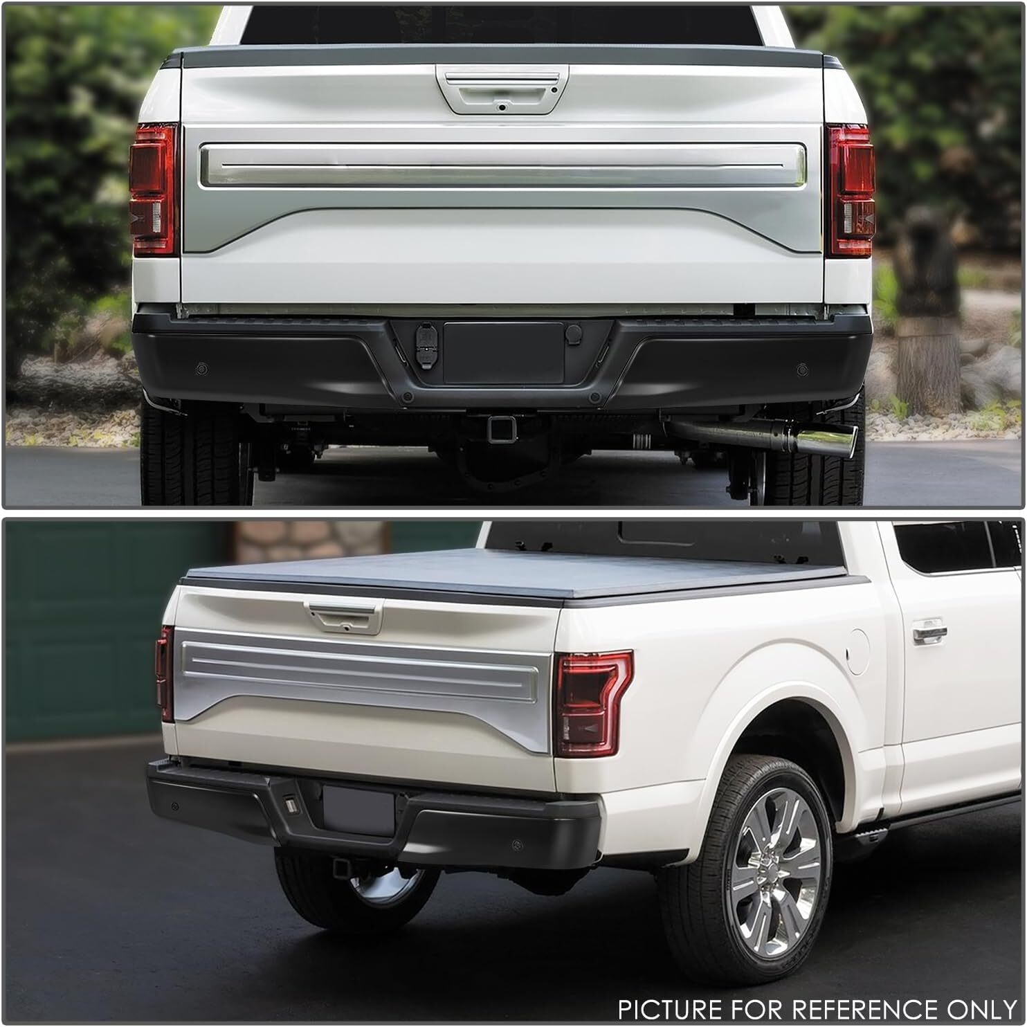 15-20 Ford F150 Right Rear Passenger Bumper End Cap Parking Sensor Holes Primed