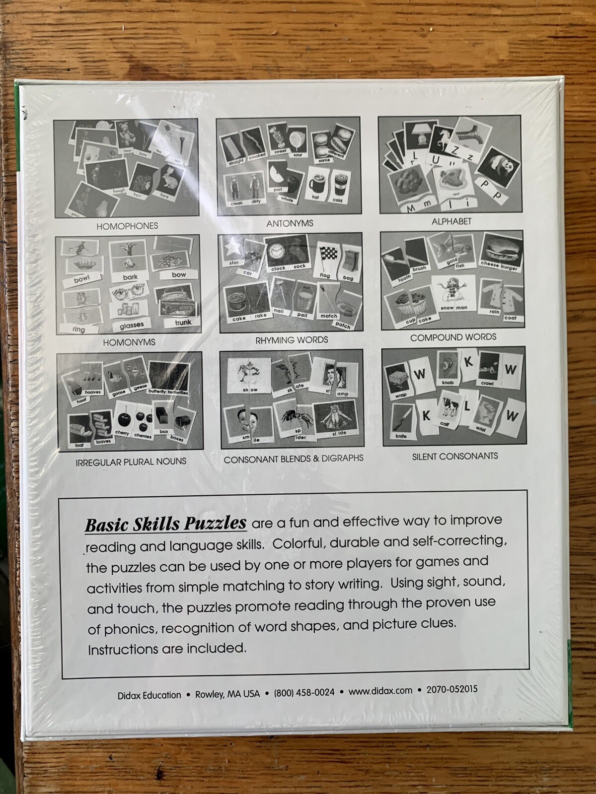 100% SELLER NEW SEALED Didax Basic Skills Puzzles Rhyming Words Phonics Ages 6-8