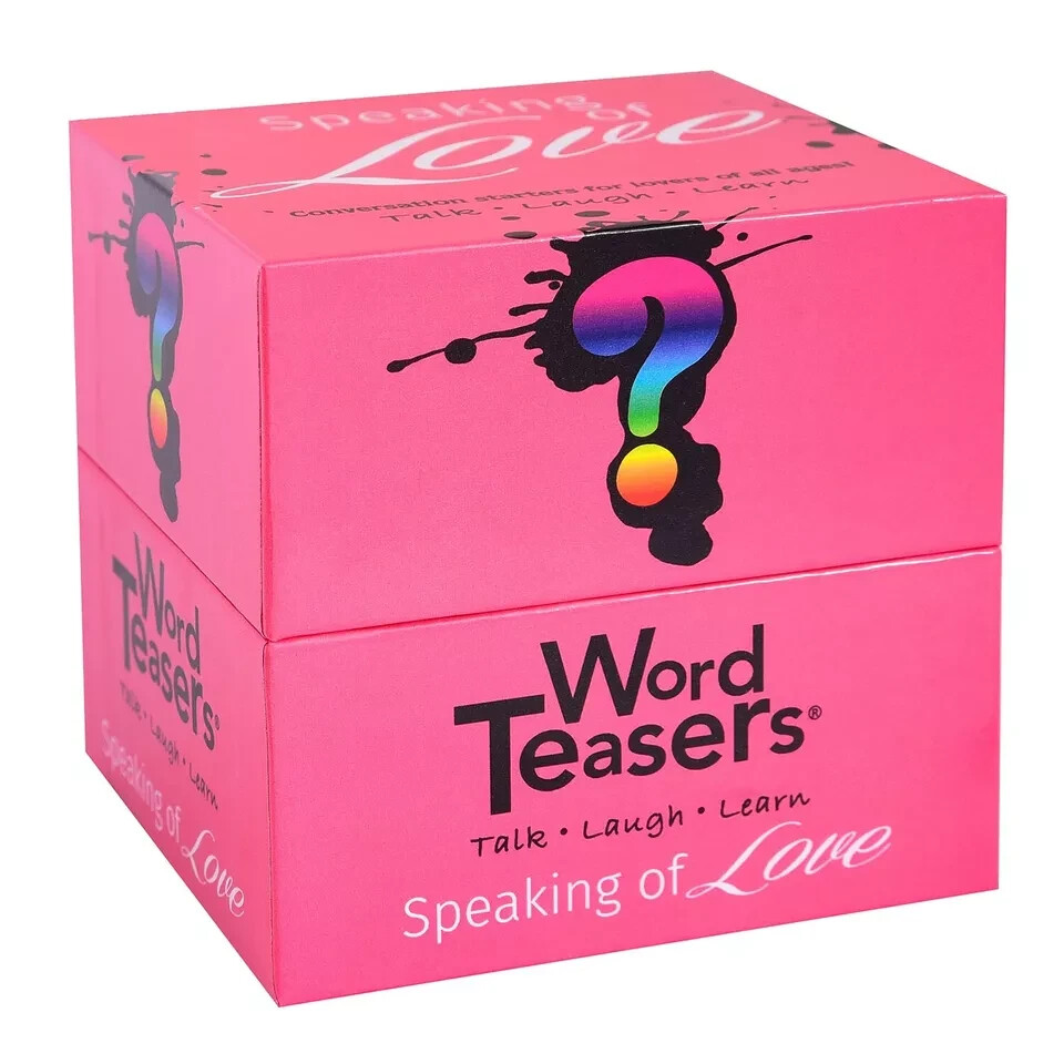 Word Teasers Speaking of Love. Talk,Laugh,Love Conversation Starter for Couples