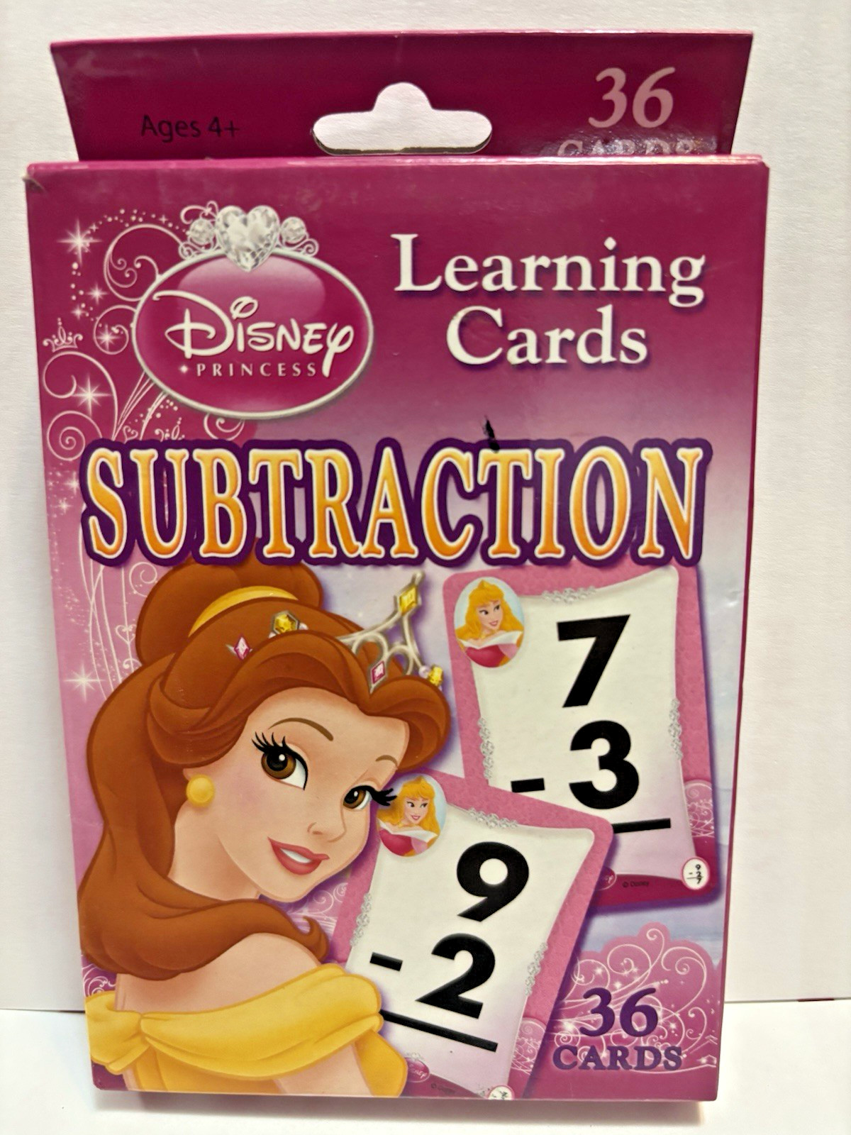 Disney Princess Subtraction Learning Cards New Beauty & The Beast Belle Free Sh.