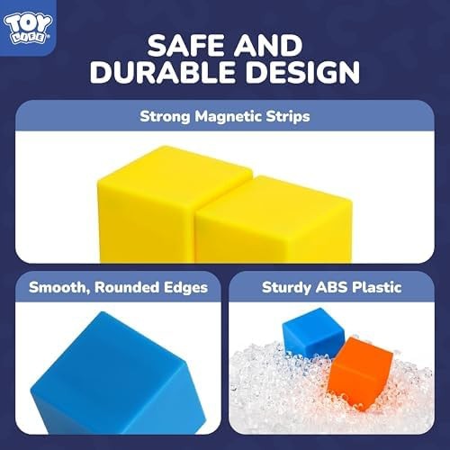 64PCS Magnetic Blocks, Magnetic Building Blocks for Kids Ages 3 4 5 6 Year Ol…