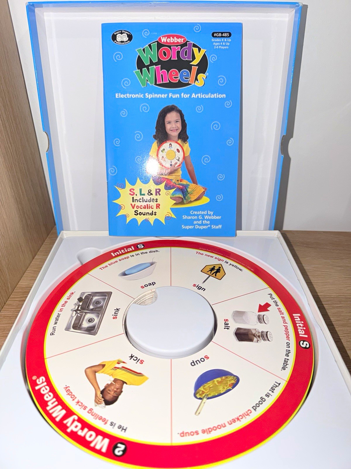 Webber Wordy Wheels Vocalic R Electronic Spinner Reading/Phonics Kids #GB-485