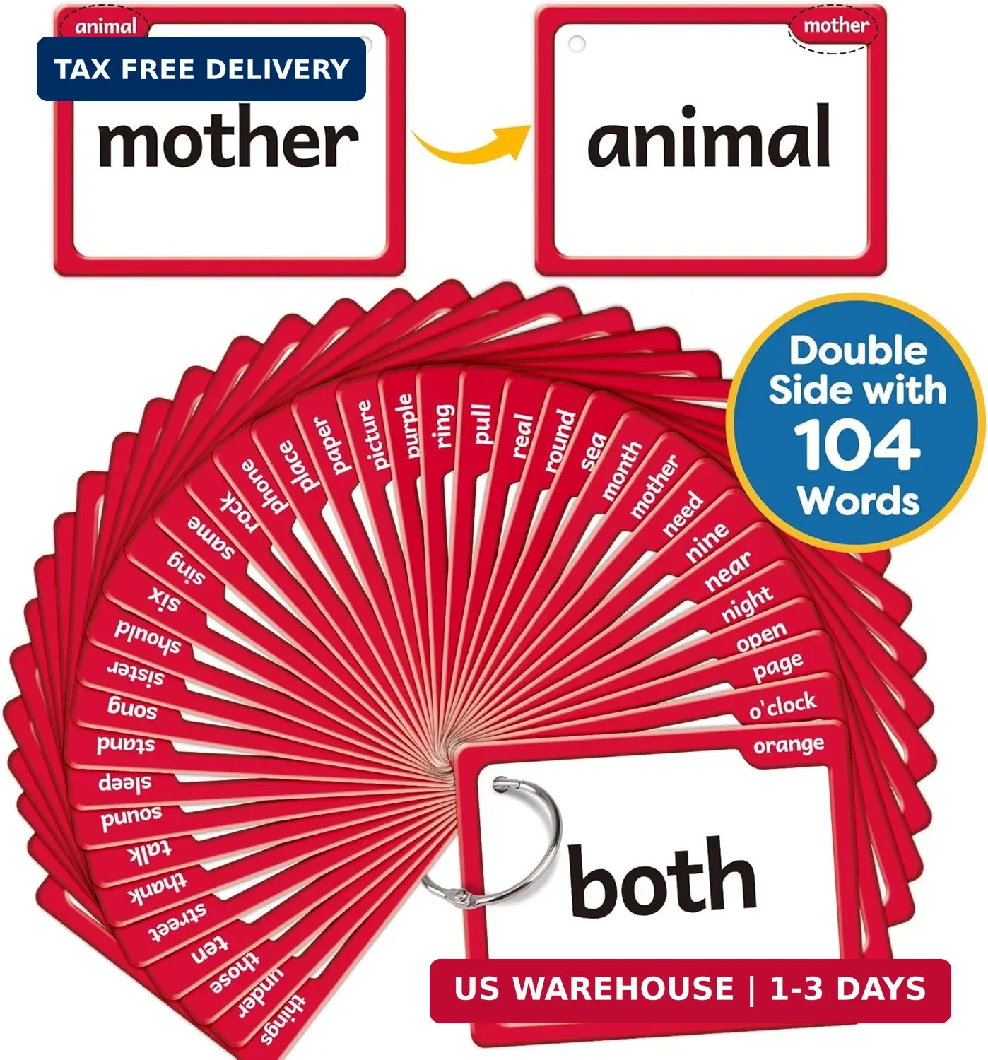 Torlam Sight Words Flash Cards for Kids 1st Grade,Learn to Read Digraphs CVC Ble