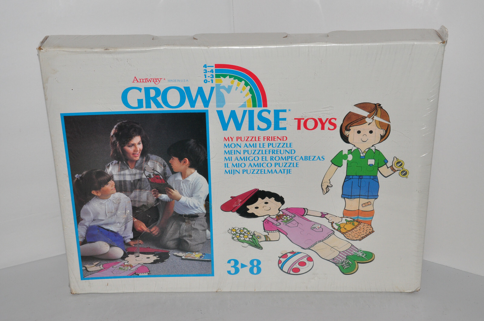 1986 Vintage Amway “GROW WISE” My Puzzle Friend Floor Puzzle Toys Learning Toy