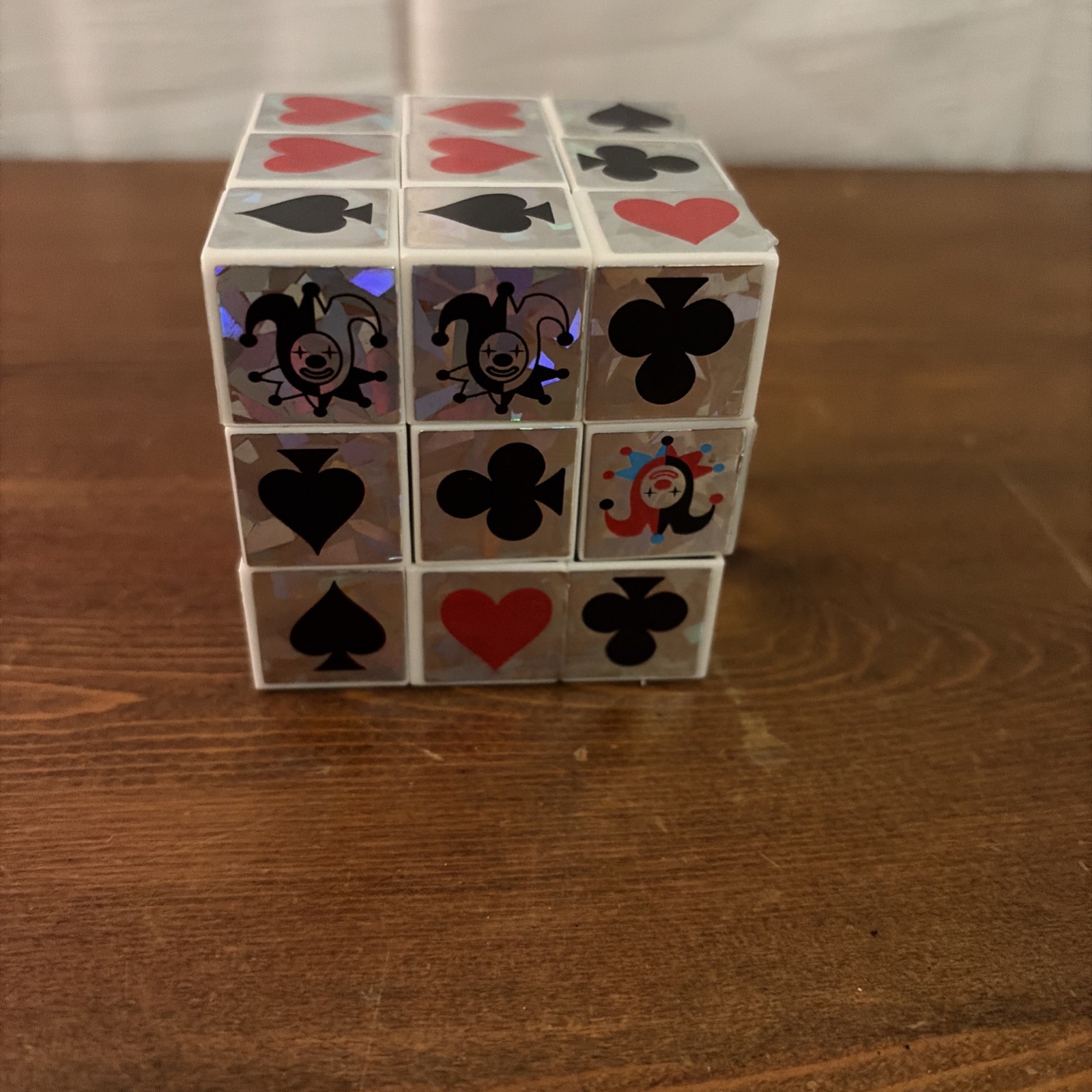 2½” Magic Cube Twist Puzzles 3D Holographic Foil Icons Poker Fun Road Trip Game